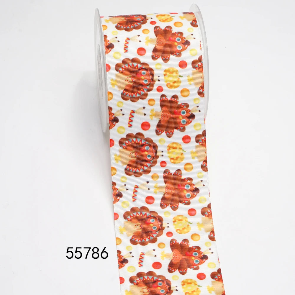 DIY Thanksgiving Day Printed Grosgrain Ribbon For Craft Supplies Sewing Accessories 5 Yards, Planar Resins 10 Pieces. 55780