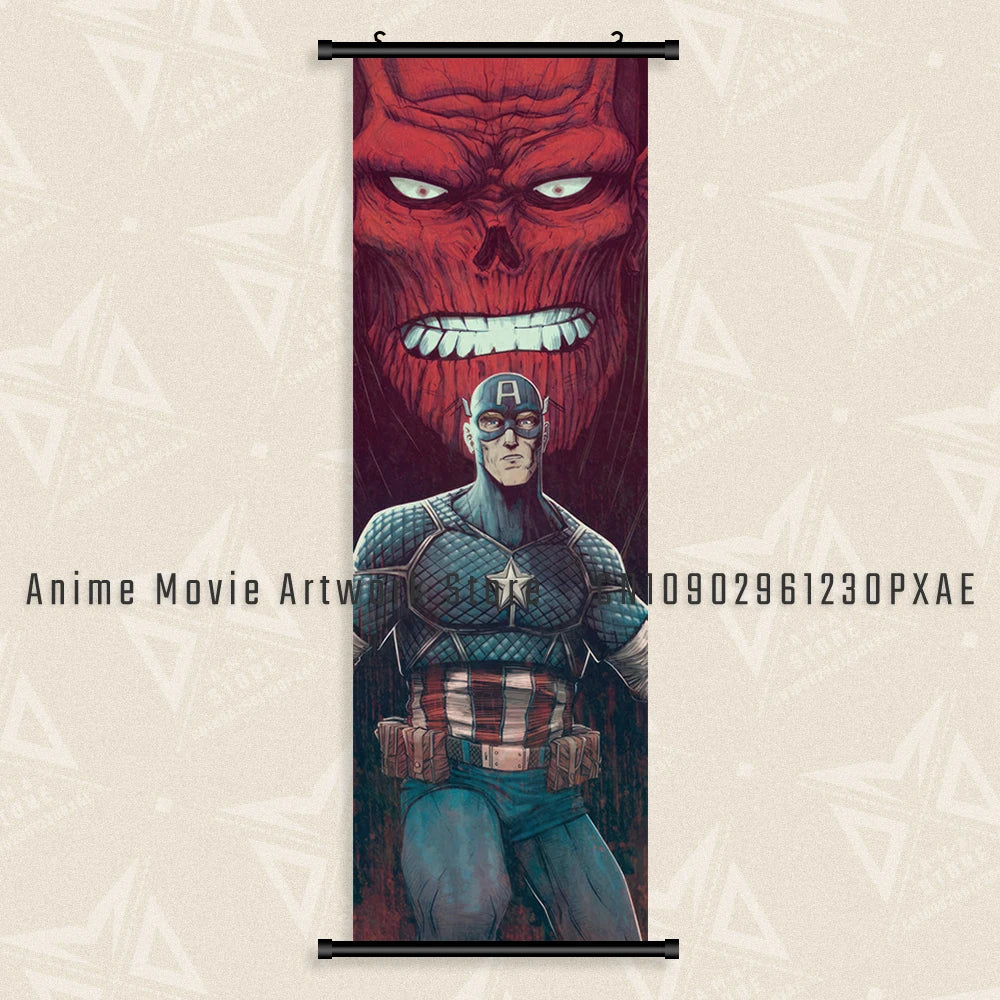 Marvel The Avengers Wall Art Scrolls Pictures Movie Characters Poster Hanging Painting Iron Man Canvas Print Home Decor Mural