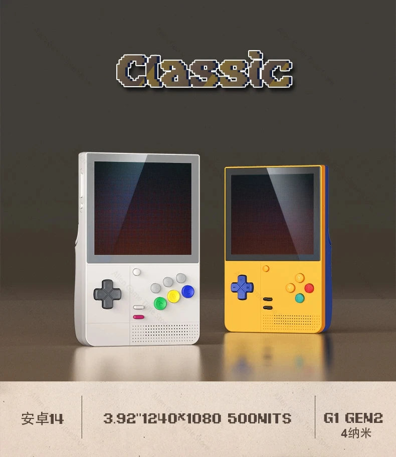 Retroid Pocket Classic Game Console 1240*1080 AMOLED 500Nits 3.92" Screen Custom 6 Keys 5000mAh Retro Handheld Game Console