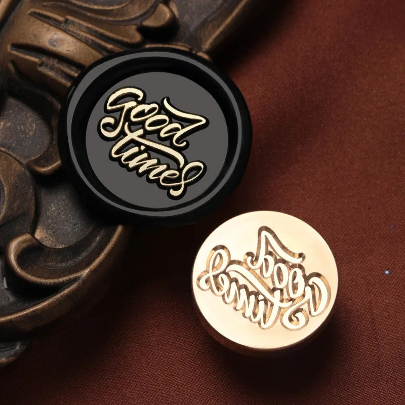 English Blessings Seal Head Wax Stamp Envelope Sealin Greeting Card Gifts Wedding Invitation,Thank You/Good Luck/Best Wishes