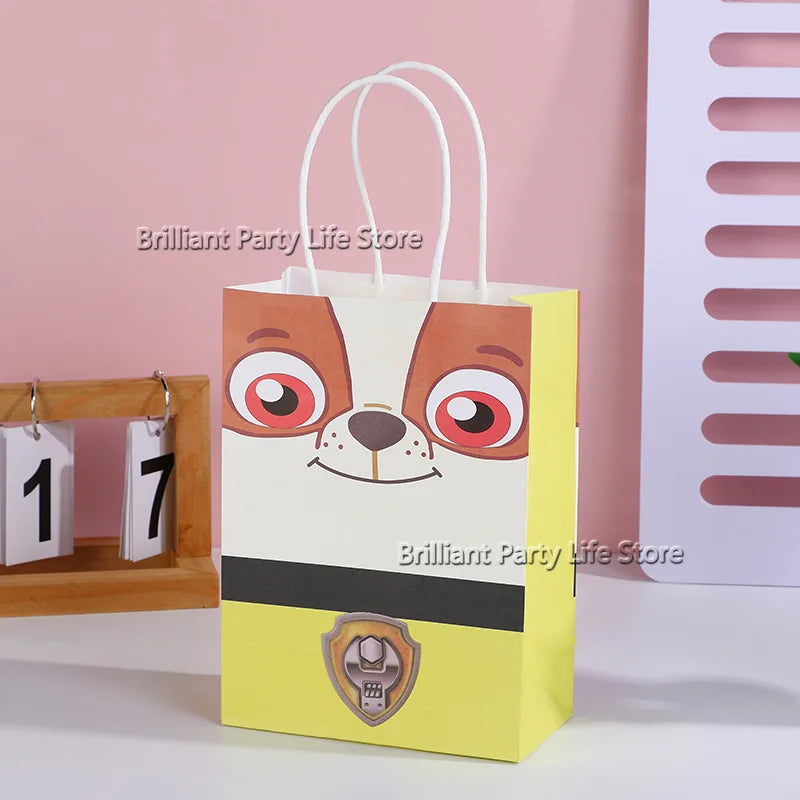 Paw Patrol Cartoon Gift Bag Shopping Bag Candy Biscuit Storage Bag Portable Handbag Pouch Party Supplies Baby Shower