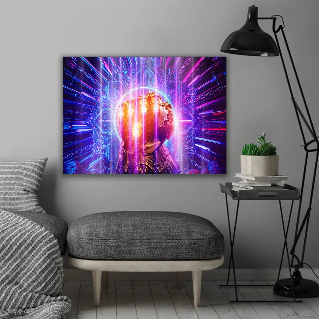 MINISO Marvel Avengers4：Endgame Movie Wall Art Posters All Ages Home Decor Room Marvel Superheroes Group Photo Canvas Painting
