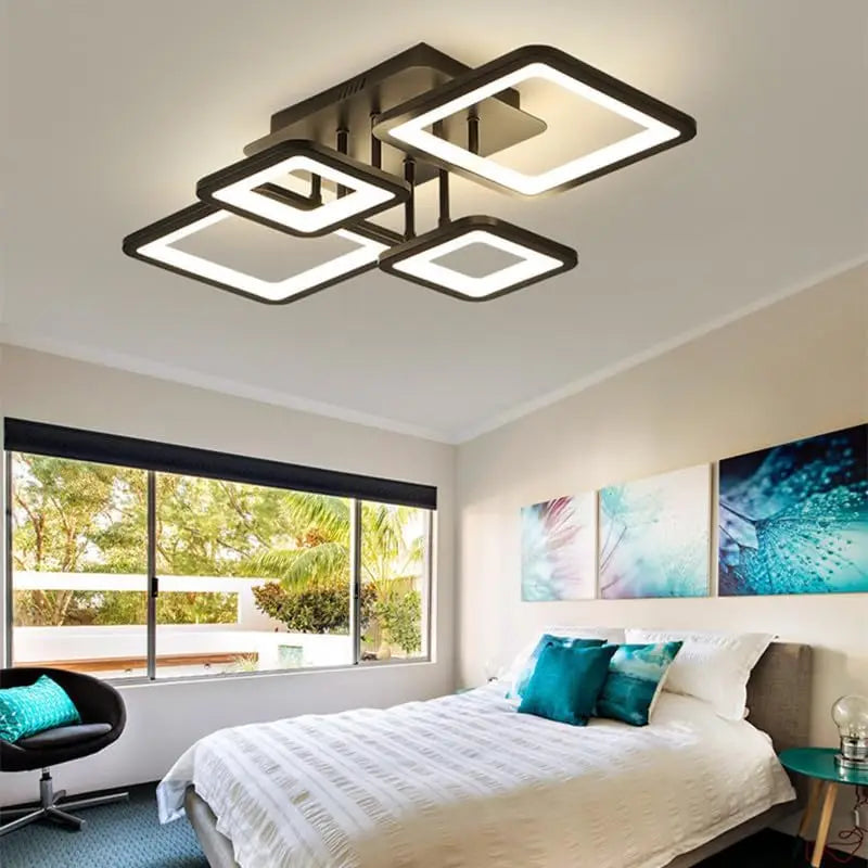 Modern LED Ceiling Light,54W Dimmable Ceiling Light with Remote Control Ceiling Lamp for Living Room Kitchen