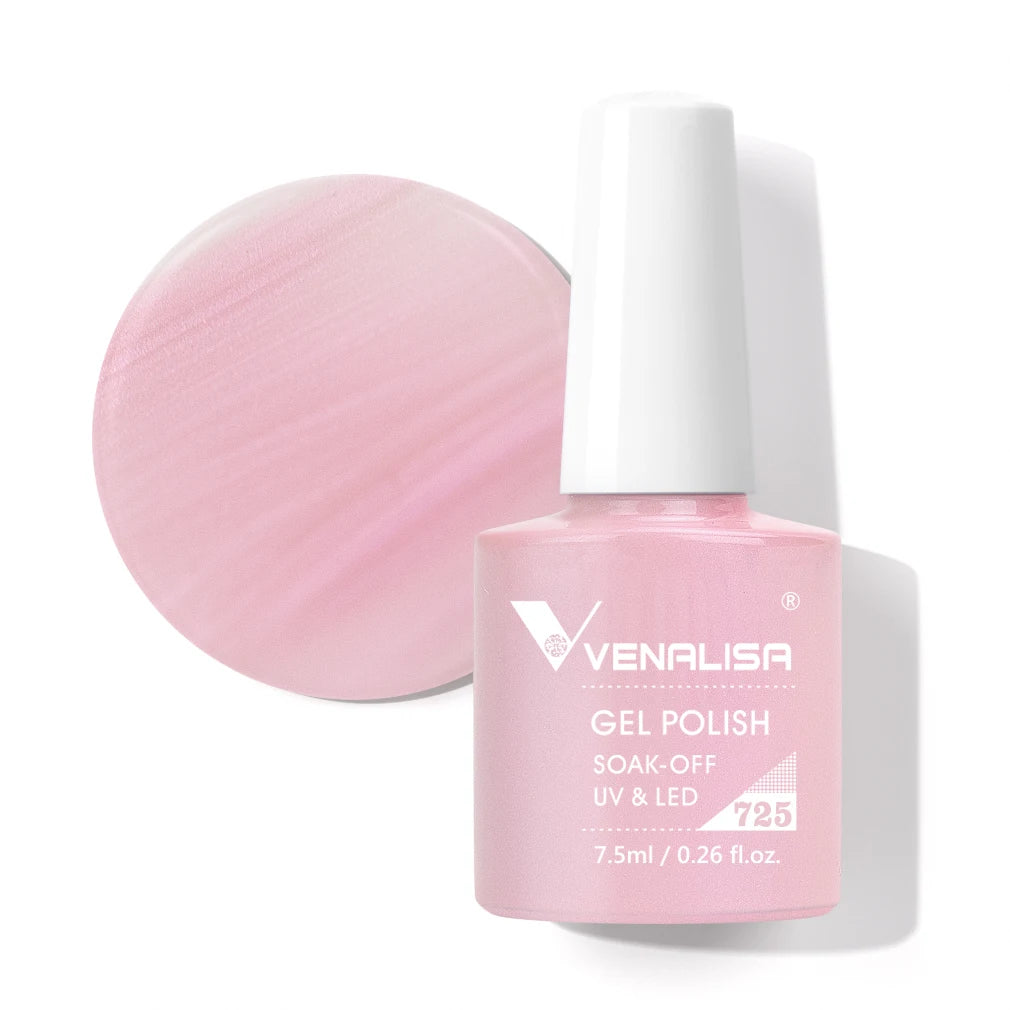 VENALISA Nail Gel Polish Full Coverage Holographic Camouflage Nail Varnish Manicure Lacquer Polish Soak Off UV LED Lacquer 7.5ML