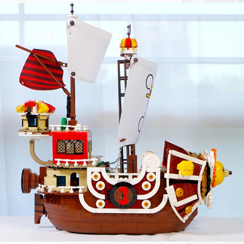 2022 New Anime One Piece Going Merry Thousand Sunny Model Building Blocks Bricks Kit Luffy Zoro Sanji Figures Set Kid Toys Gift