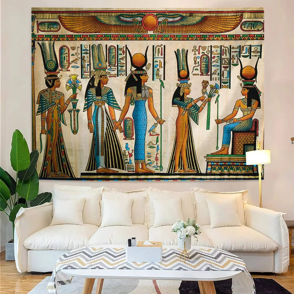 VIKAMA Ancient Egyptian Tapestry Holy Beetle Elephantine Scandinavian Style Living Room Room Decoration