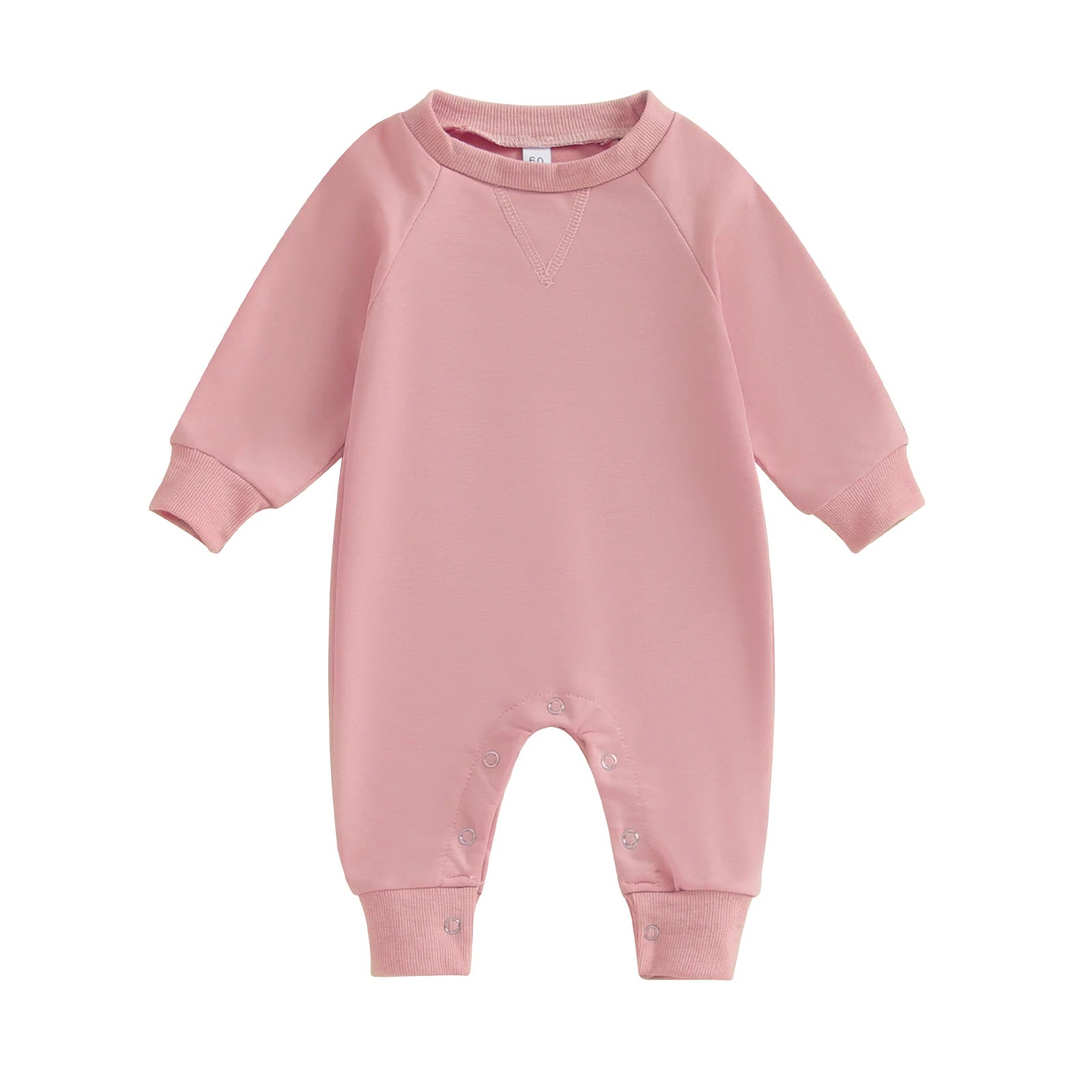 FOCUSNORM 7 Colors Newborn Baby Girls Boys Casual Romper 0-18M Solid Long Sleeve Button Jumpsuits Clothes