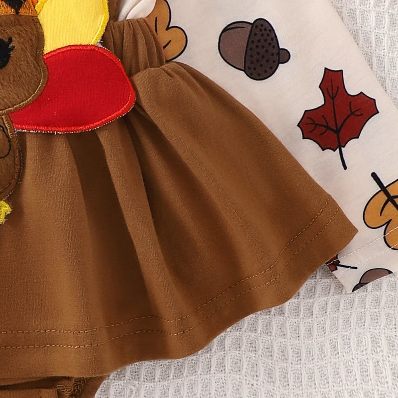 ma&baby 0-18M Christmas Newborn  Baby Girl Red Romper Long Sleeve Santa Ruffle Long Sleeve Jumpsuit Bow Headband Xmas Costumes