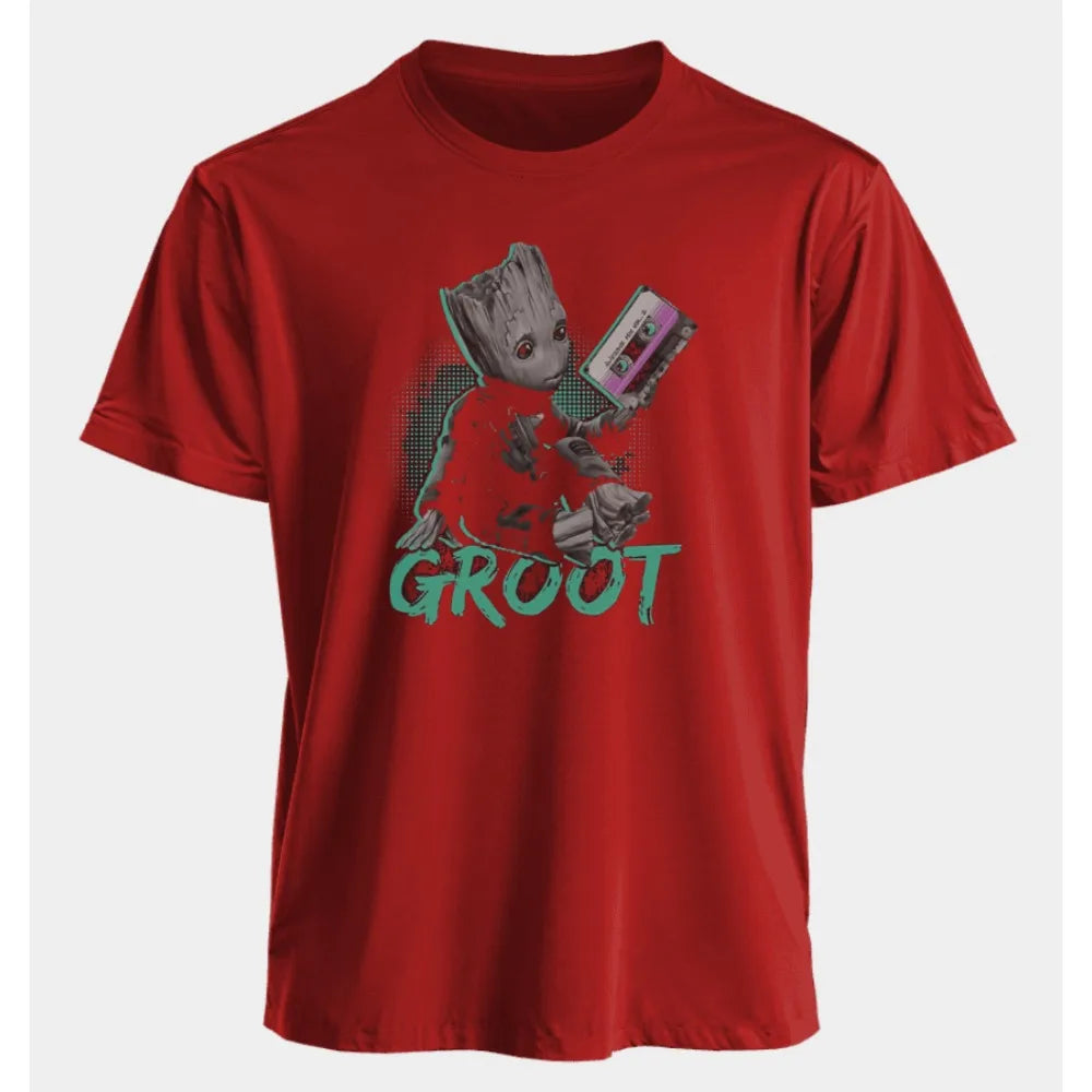 Marvel Men's and Women's T-shirts Groot Summer American Spring and Autumn New Classic Oversized Sporty Style Short-sleeved