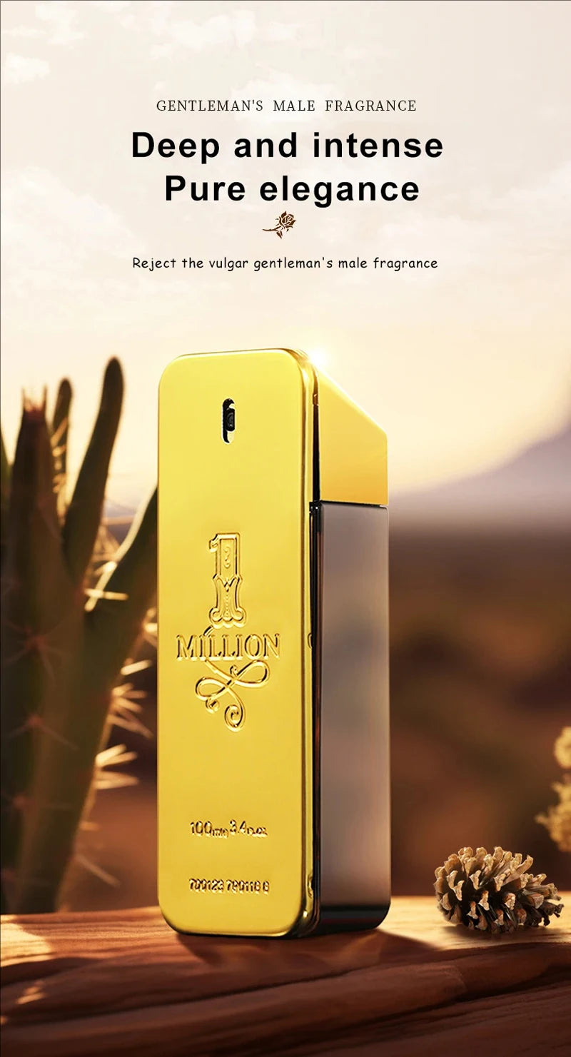 100ML Paco Rabanne 1 millones de Parfum Spray corporal de masculinidad madura para hombres Eau De Toilette Spray Perfume para ho