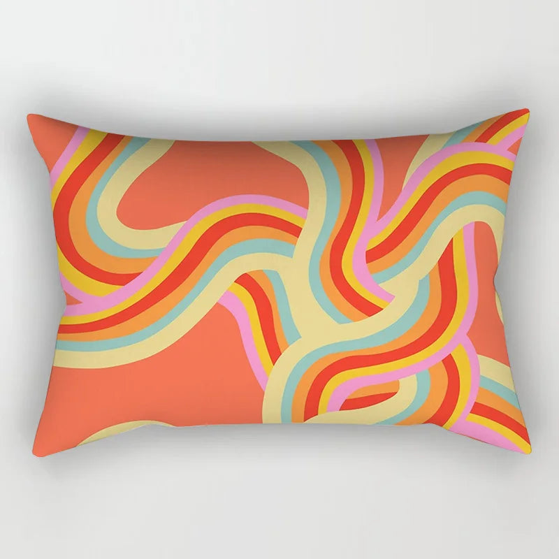 Soft Waist Pillowcase Morandi Geometric Artistic Pattern Household Bedroom Bed Pillowcase Nordic-style Decorative Pillowcase