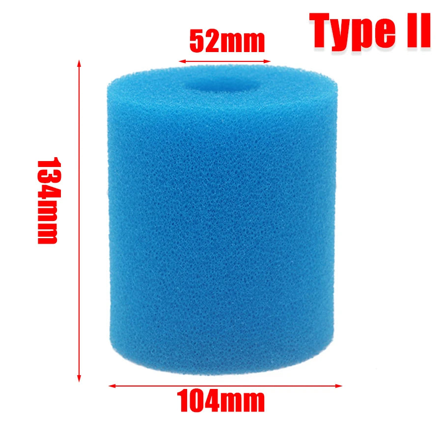3pcs Blue Filter Sponge For Intex Type I/II/VI/D Washable Swimming Pool Filter Sponge Reusable Foam Cleaner Tub Filter Parts