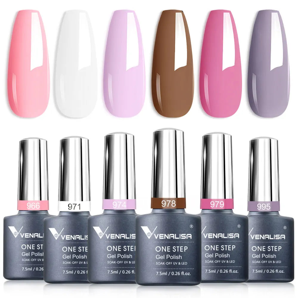 Kit de vernis à ongles en gel 6 couleurs