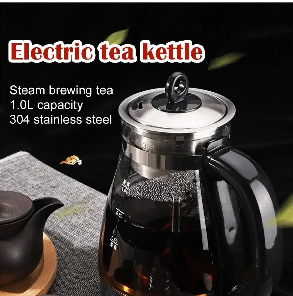 Fully automatic steam tea maker dark tea glass health pot heat preservation electric tea pot electric kettle 1L 220V