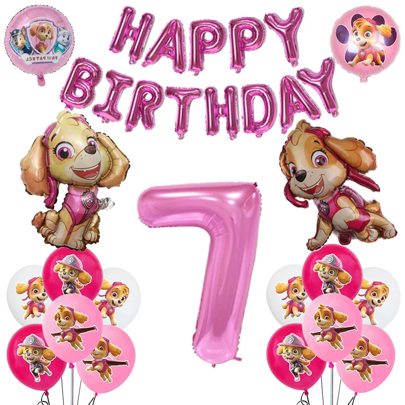 Paw Patrol Birthday Decorations Dogs Skye Disposable Tableware Party Package Tablecloth Kids Favor Childrens Party Supplies
