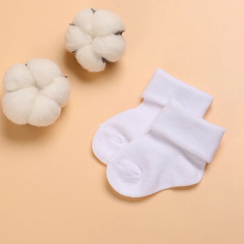 3 Pairs White Baptism Lovely Cotton Baby Socks 0-1 Year Old Newbor Baby Boys And Girls