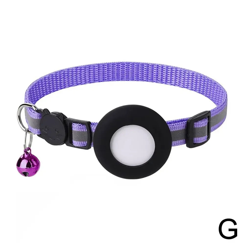 Pet GPS Bluetooth With Bell Cute Reflective Night Cat Address Footprint Collar Pendant Tracking Dog Bird Anti-Lost O9M7