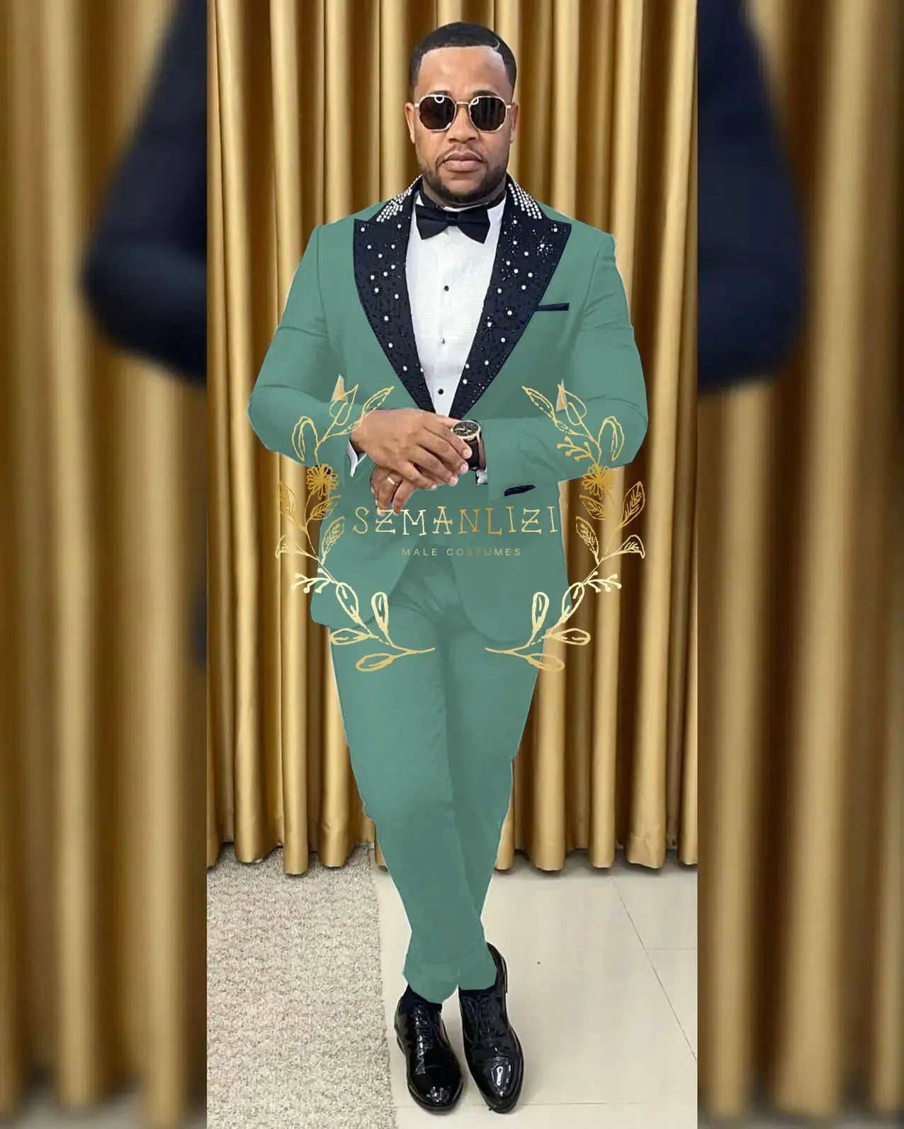 Smoking perler noir 2 pièces collection 2025