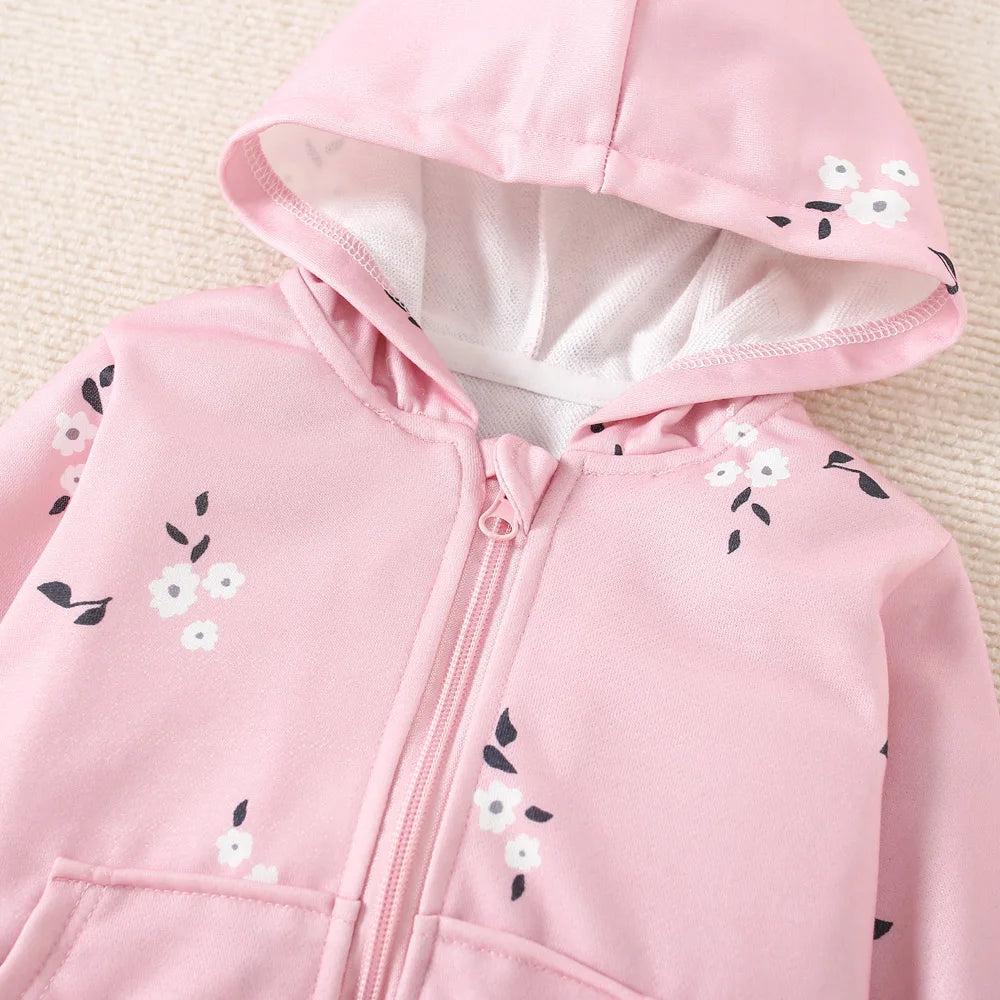 Boys' And Girls' Jackets For Spring And Autumn Thin Cut With A Hat Cute And Sweet Zipper Shirt Children's Outerwear
