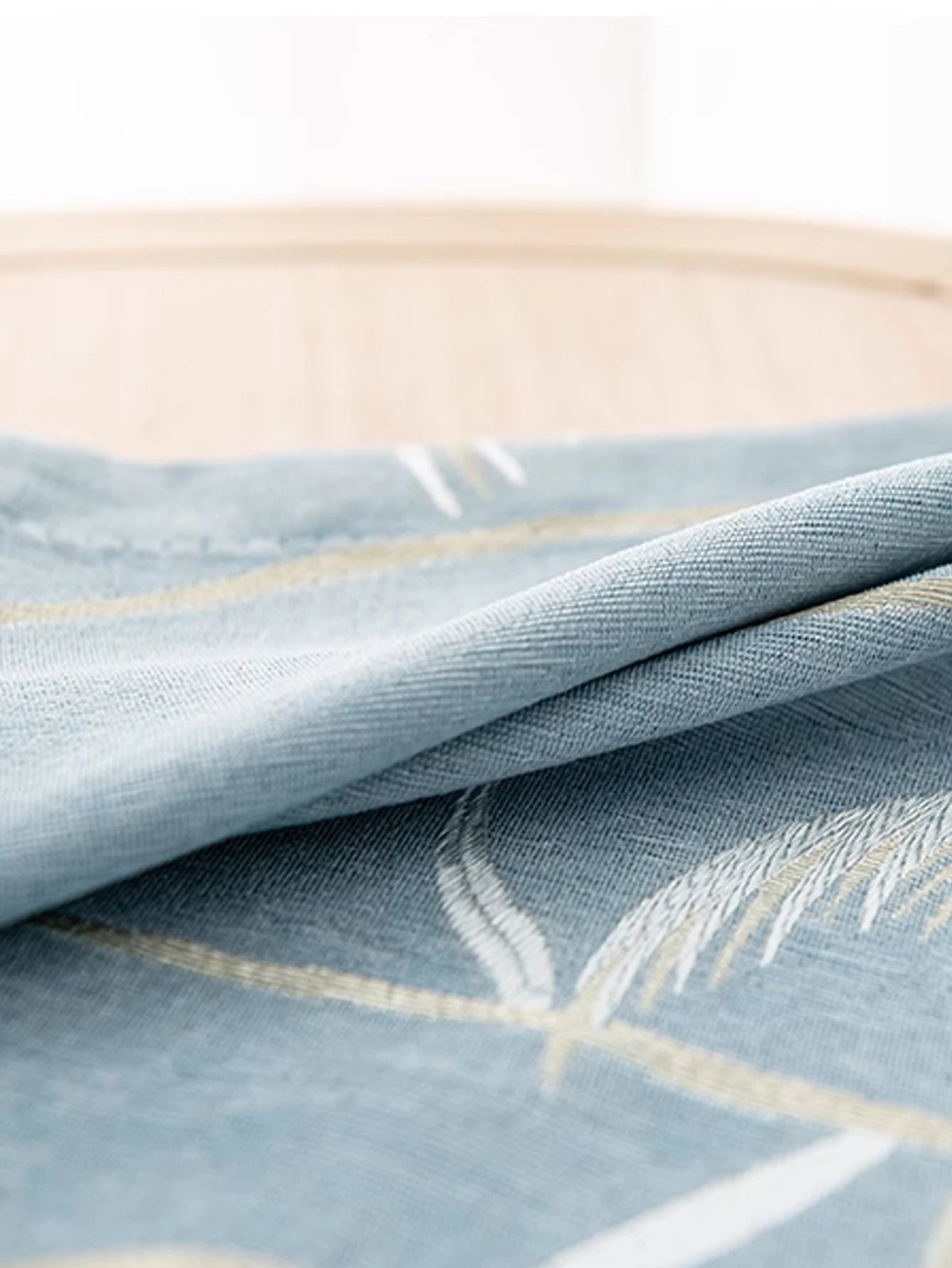 1pc Modern minimalist blue patterned blackout curtains, suitable for living rooms, bedrooms, Light Blocking, breathable