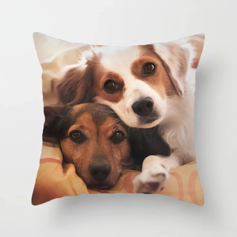 Golden Retriever Pet Dog Pattern Printed Pillow Cover Fashionable Luxury Home Decoration Office Seat Cushion Cover