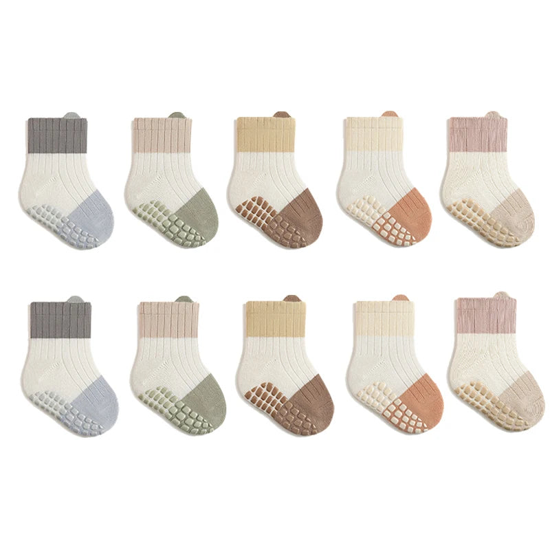 5/3 Pair Anti-Slip Baby Socks For Newborn Babies Anti-slip Socks For Children Comfortable Fit Socks For Baby Accessories Newborn