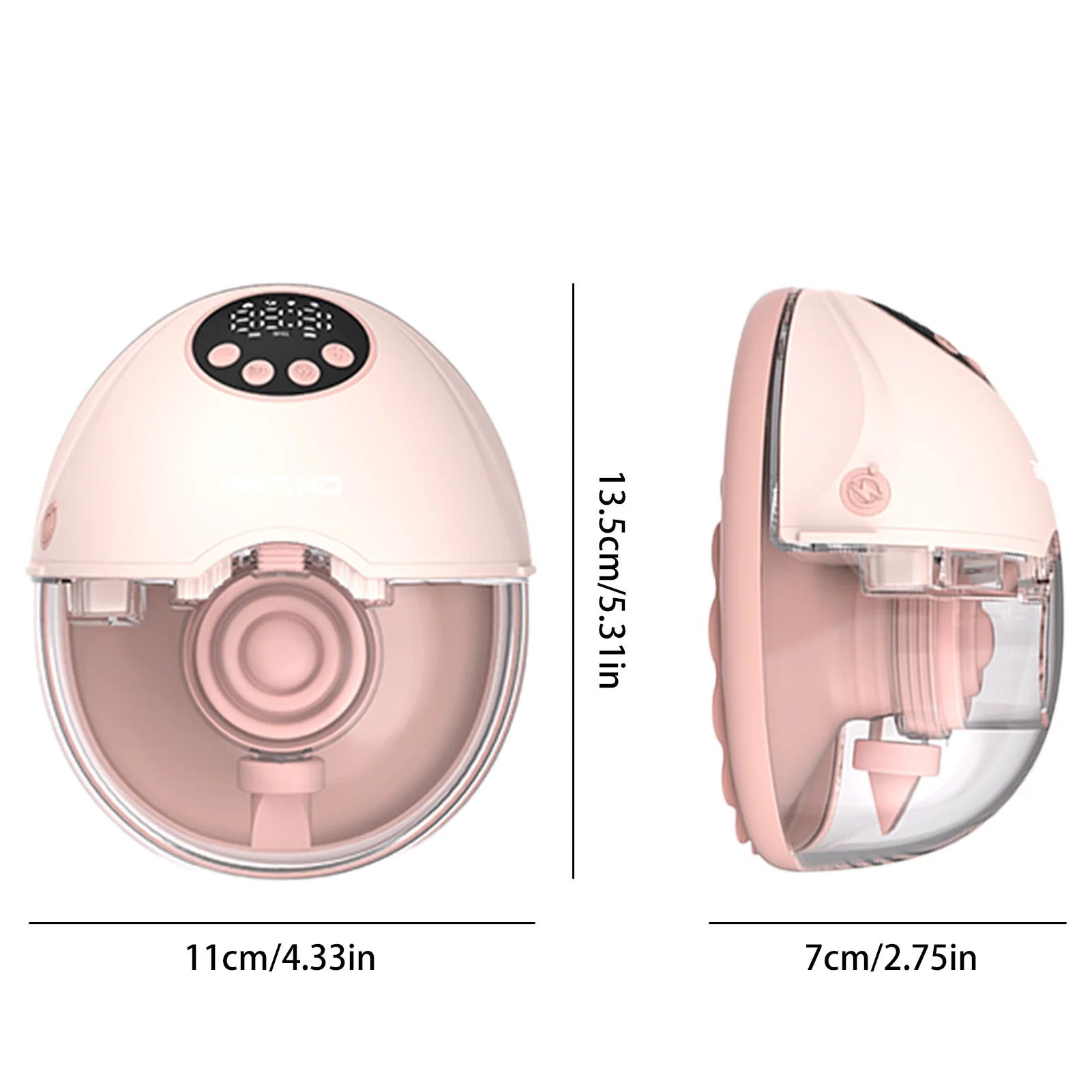Hands Free Breast Pump 4 Modes 12Levels Auto Stop Wearable Breast Pump BPA-free Safe Double-Sealed Electric Cordless Breast Pump