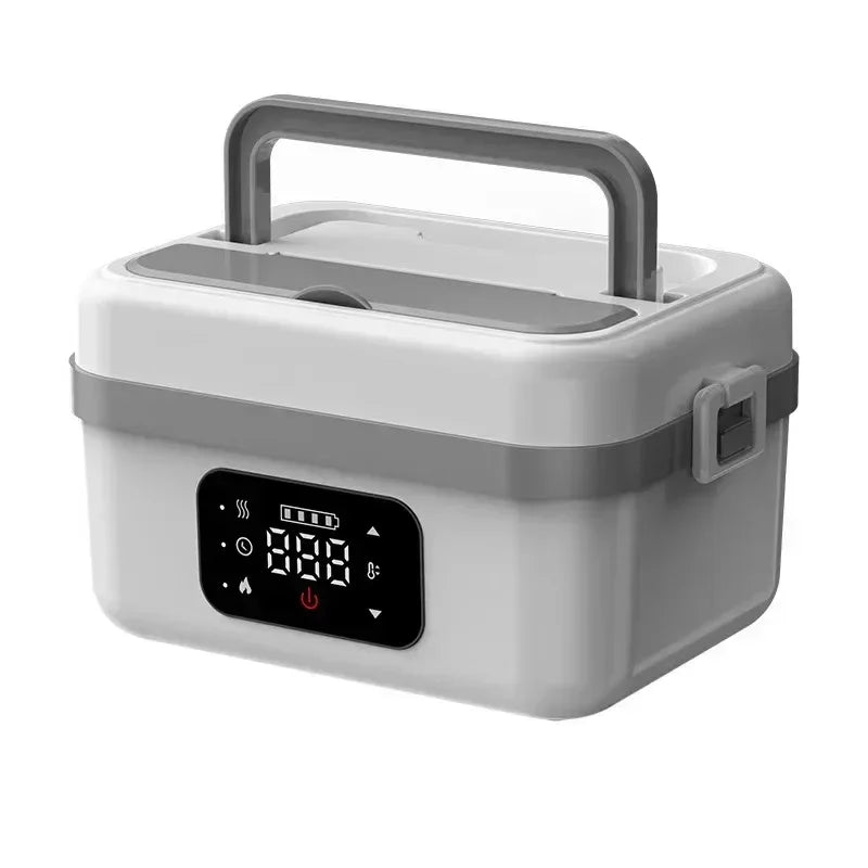 Boîte à déjeuner Portable sans fil, boîte à Bento chauffante sans eau, boîte à déjeuner isolée de grande capacité pour voyage/bureau, écran LCD, 2025