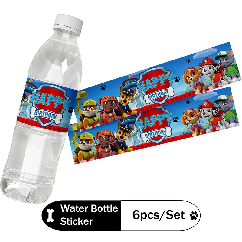 Paw Patrol Birthday Party Decoration Supplies Cartoon Dog PAW Patrol Sky Blue tablecloth napkin sticker balloon Party supplies