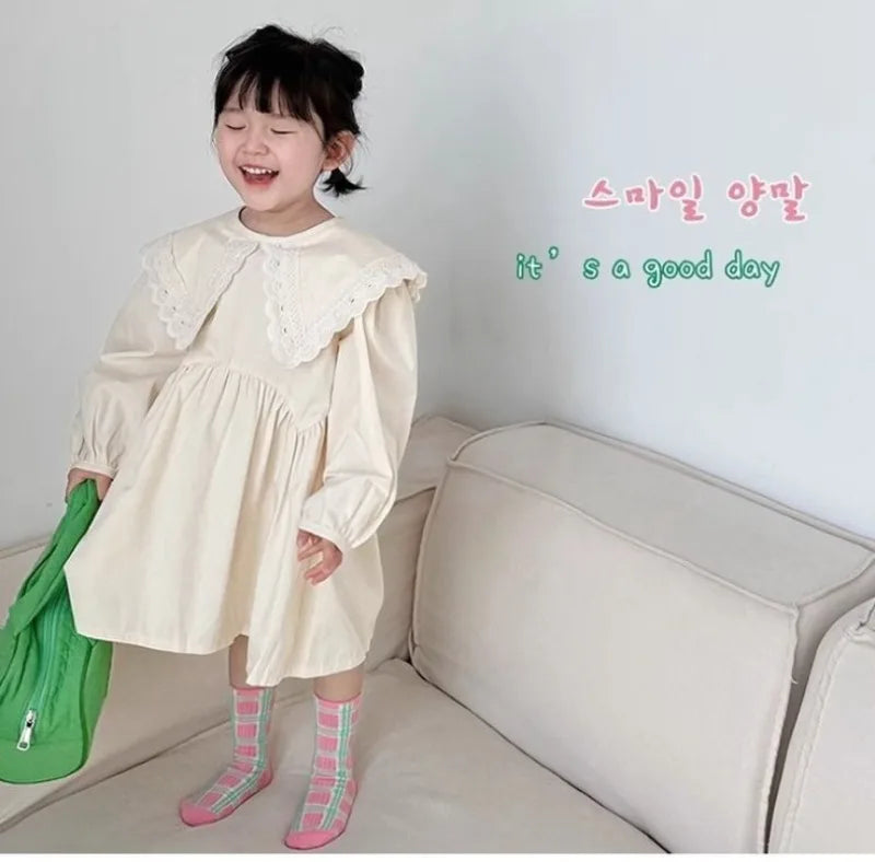 3PCS/Set Girls' Socks Korean Children's Cotton Mesh Mid Tube Socks 2-12Y Baby Girls Kids Versatile Thin Breathable Trendy Socks