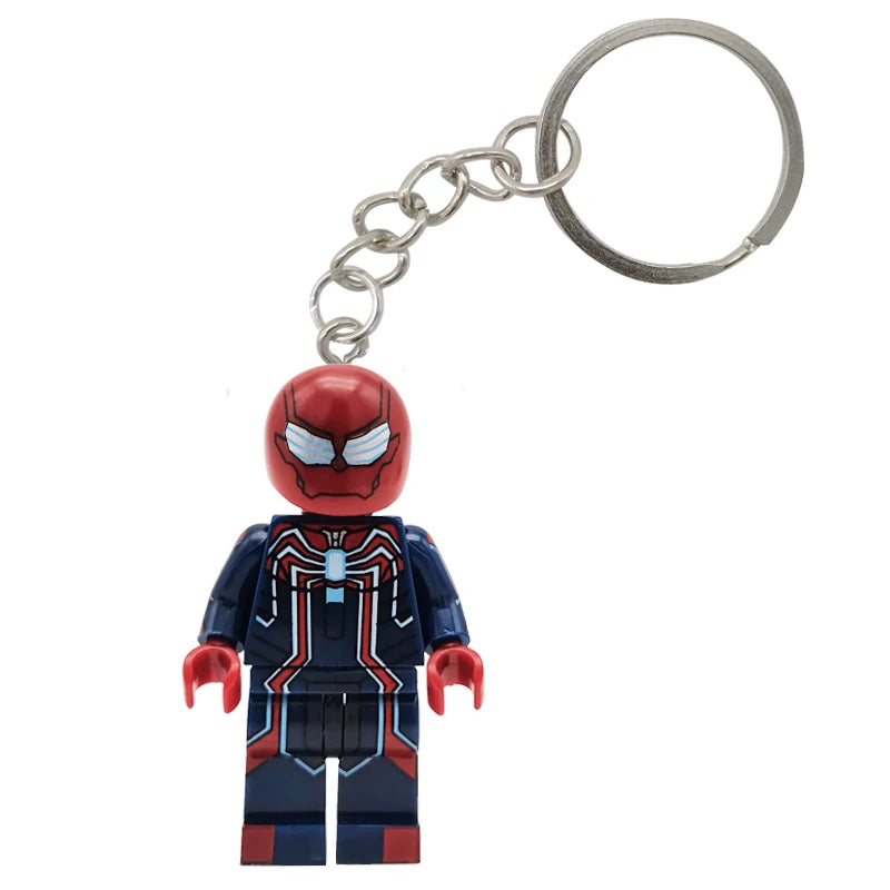 Marvel Spiderman Doll Universe Miles Gwen Cartoon Cute Building Blocks Assembled Toy Ornament Keychain School Bag Pendant Gift