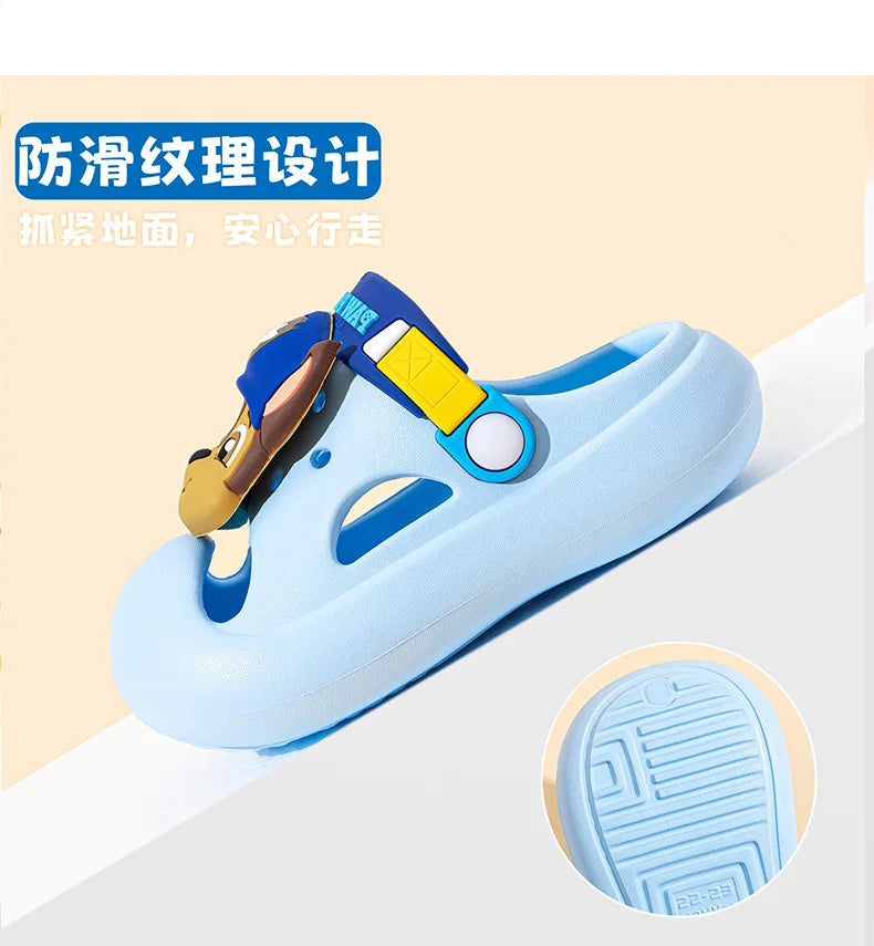 PAW Patrol Cartoon Anime Slippers Chase Cute Cool Anti slip and shock-absorbing EVA soft Slippers Beach Outdoor Boys Girls Gifts