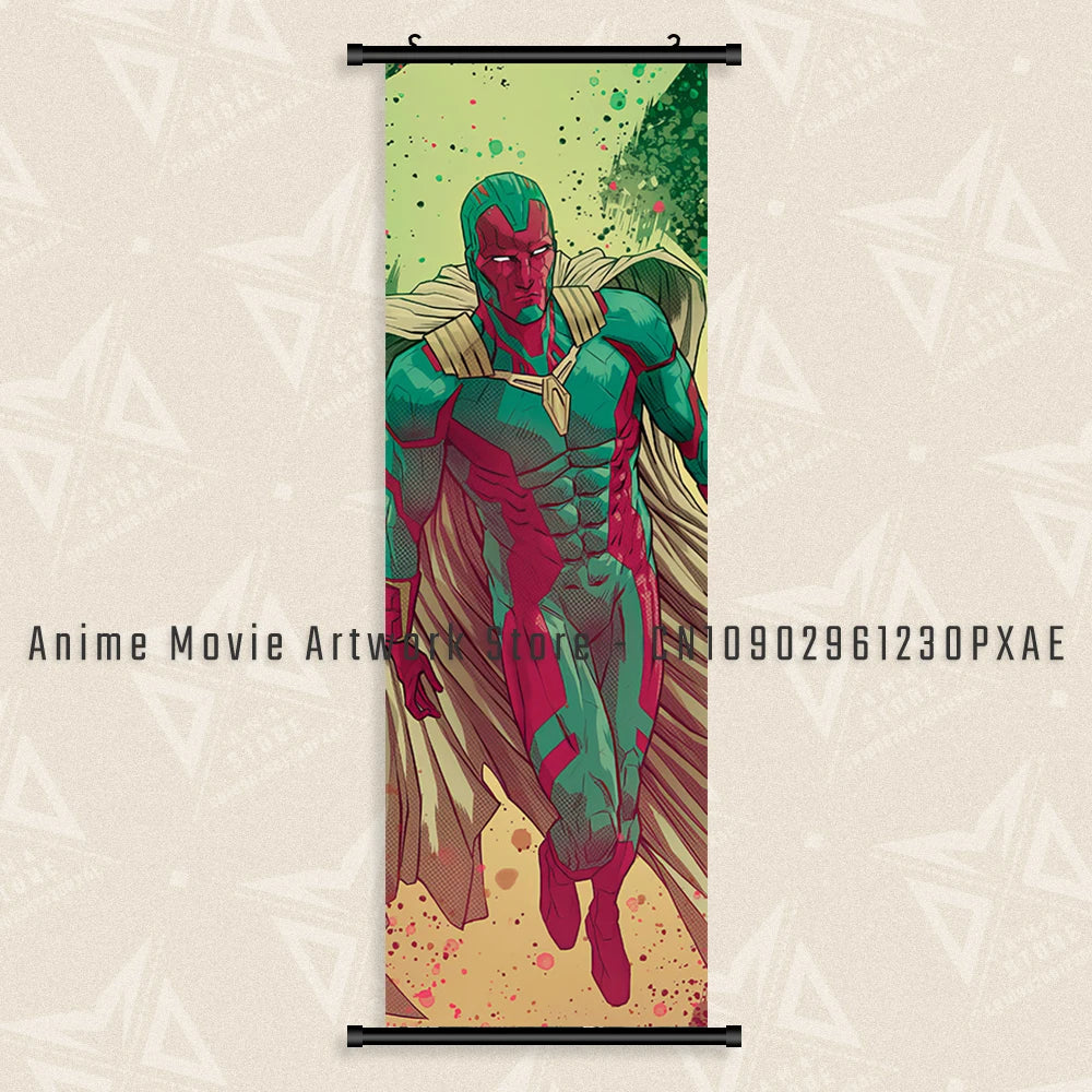 Marvel The Avengers Wall Art Scrolls Pictures Movie Characters Poster Hanging Painting Iron Man Canvas Print Home Decor Mural
