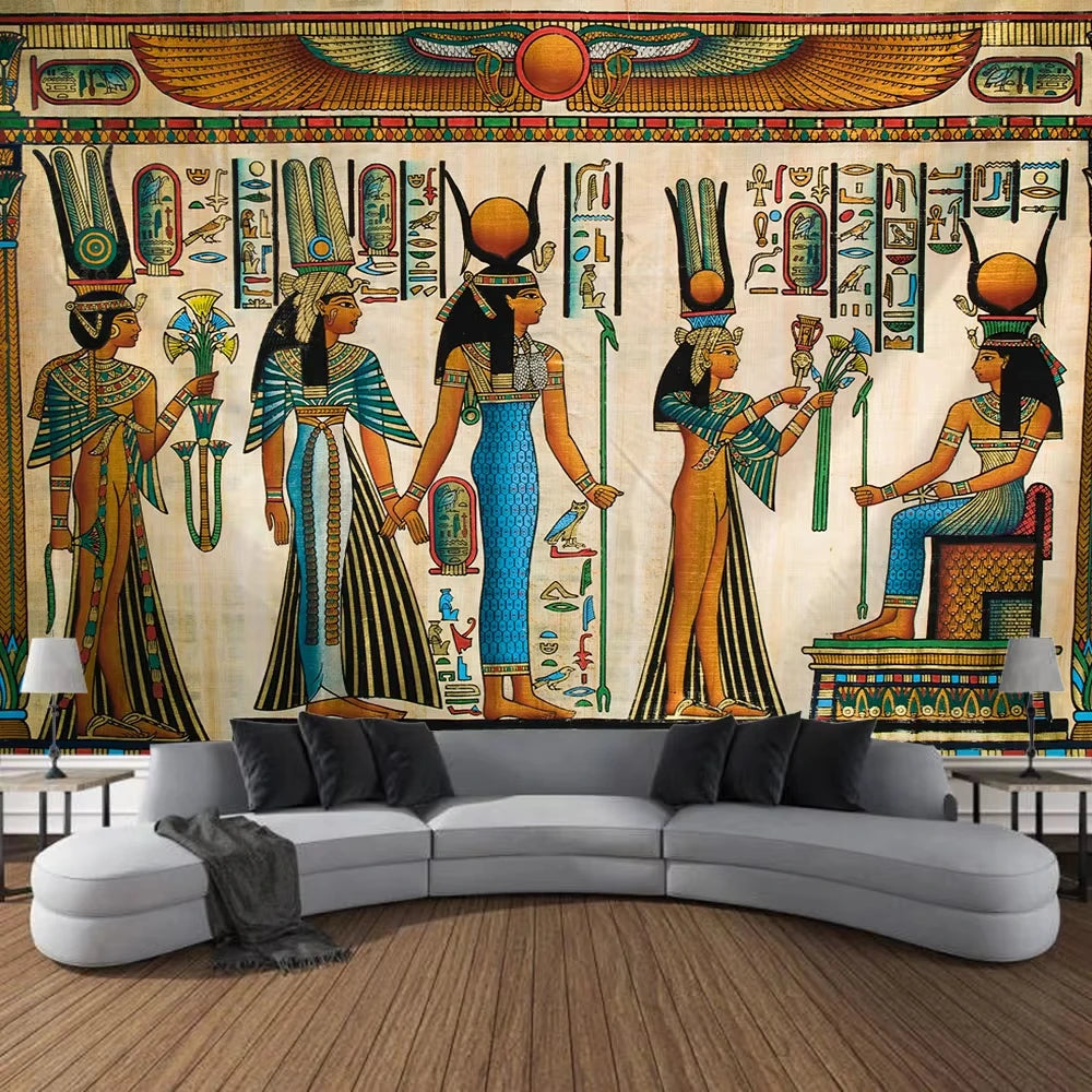 VIKAMA Ancient Egyptian Tapestry Holy Beetle Elephantine Scandinavian Style Living Room Room Decoration