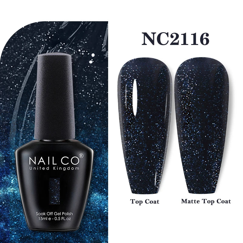 NAILCO Vernis Semi Permanent UV Gel Nail Polish Black White Color Nails Art Manicure TOP BASE Varnish Hybrid Nail Professionals