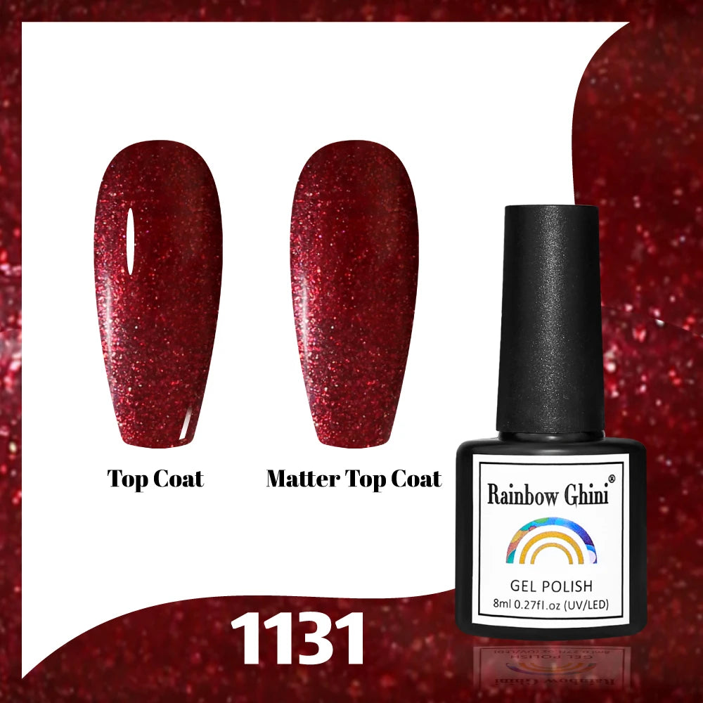 Gel Vernis à ongles semis permanents Paillettes 8Ml 150 couleurs