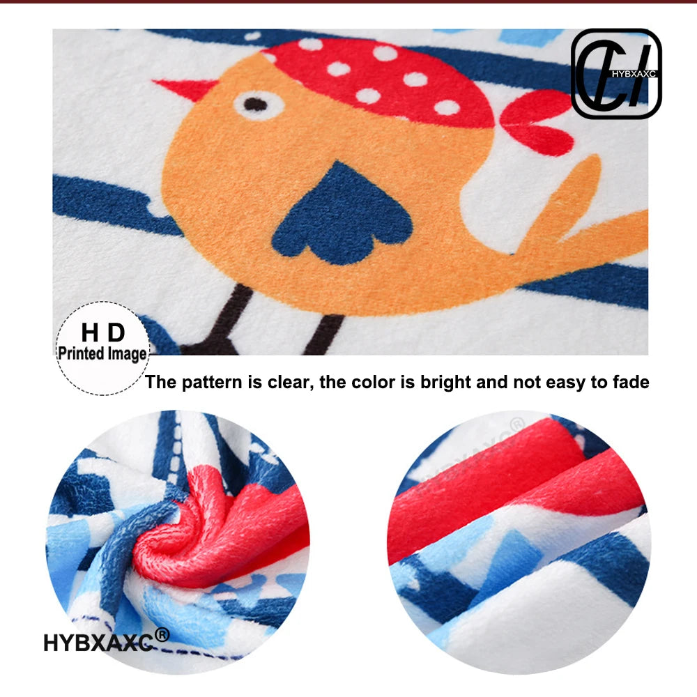 Plush Dolls P-POCOYO  Throw  Blanket Aesthetic Art Flannel Blanket Portable Home Travel Camping Sofa Picnic Thickening Flannel B