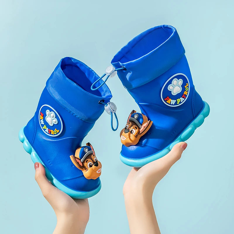 PAW PATROL Pvc Waterproof Rain Boots For Baby Boys And Girls Kid's Outdoor Comfortable Casual Shoes