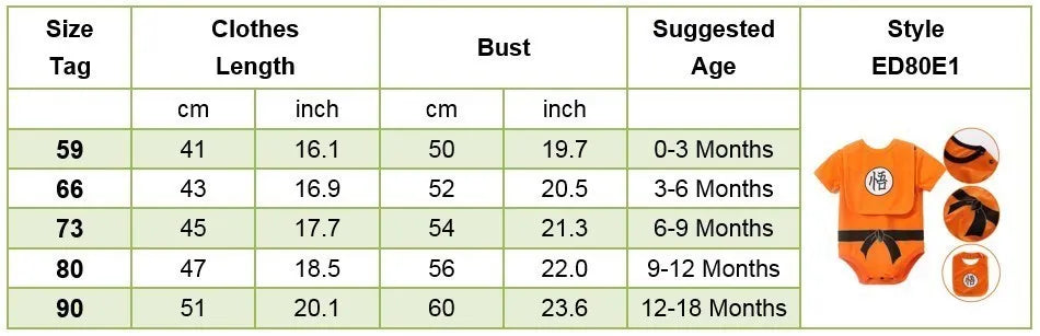 0-18 Months Anime Baby Rompers Newborn Cosplay Costume Infant Cotton Clothes Boys Girls Kids Outfit