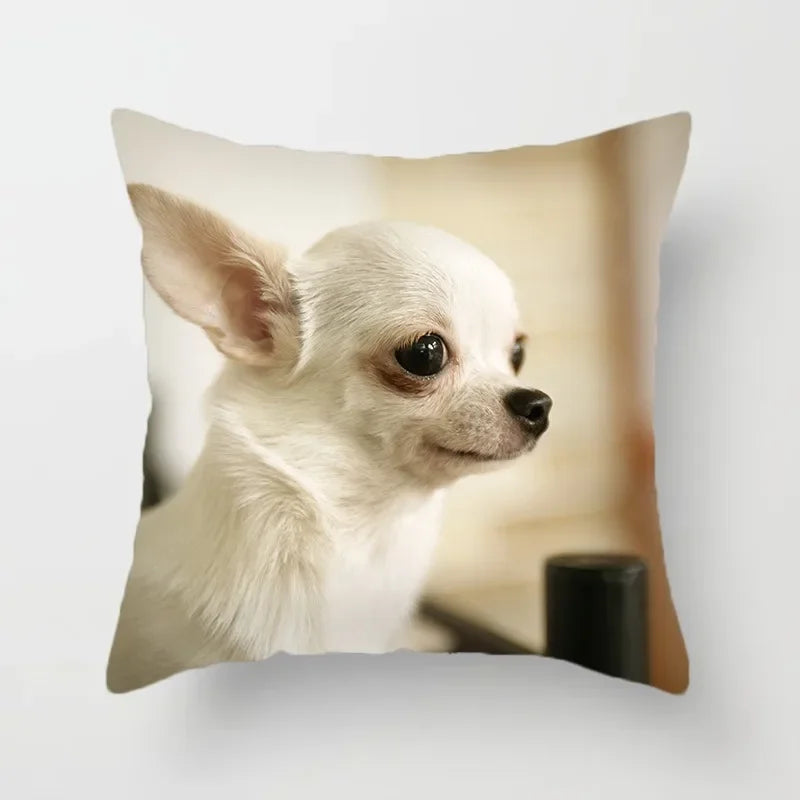 Golden Retriever Pet Dog Pattern Printed Pillow Cover Fashionable Luxury Home Decoration Office Seat Cushion Cover