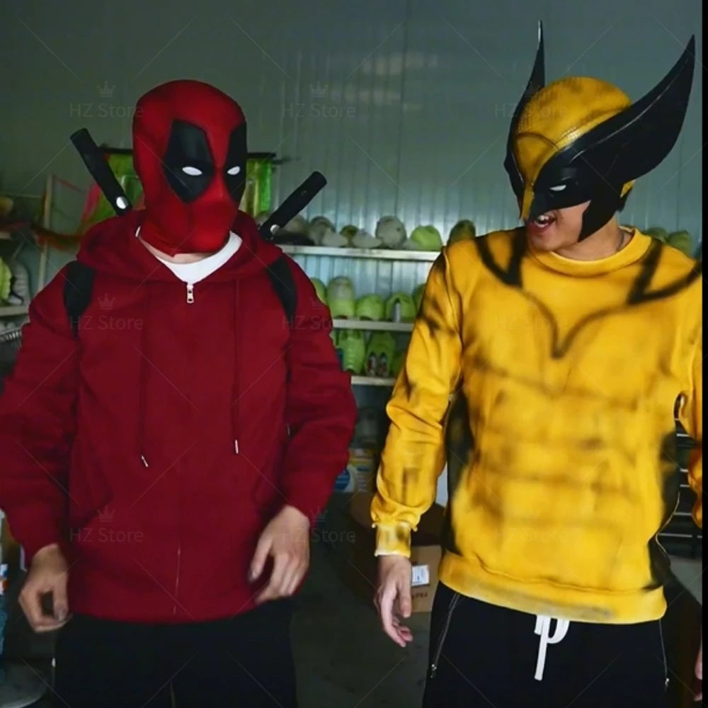 mar-vel Damaged Wolverine Mask with Magnatic Eyes 1:1 3D Resin Halloween Cosplay Mask Wolverine Helmet Cos masque for Gift