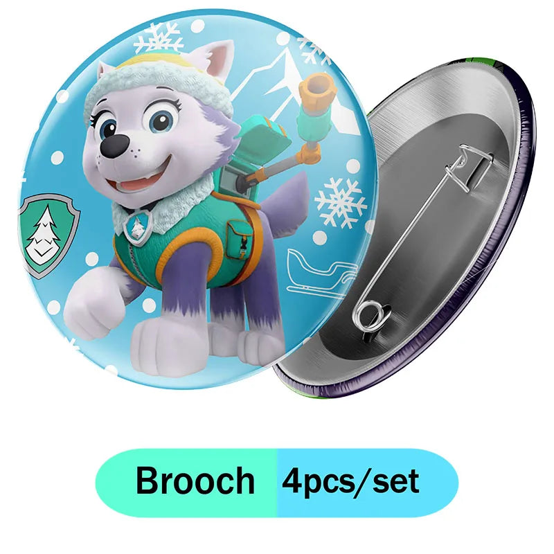 Paw Patrol Snow dog Everest Cartoon Animation Theme Birthday Party Decorations Disposable Sticker Balloon Paper Plates Supplies