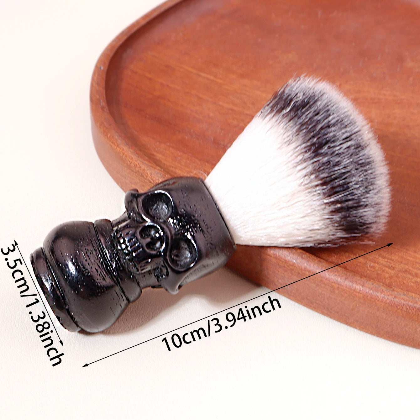 Skull head men's shaving brush 1/4pcs, suitable for giving men's gifts, hair salons, beard shaving，Special for real hair wigs