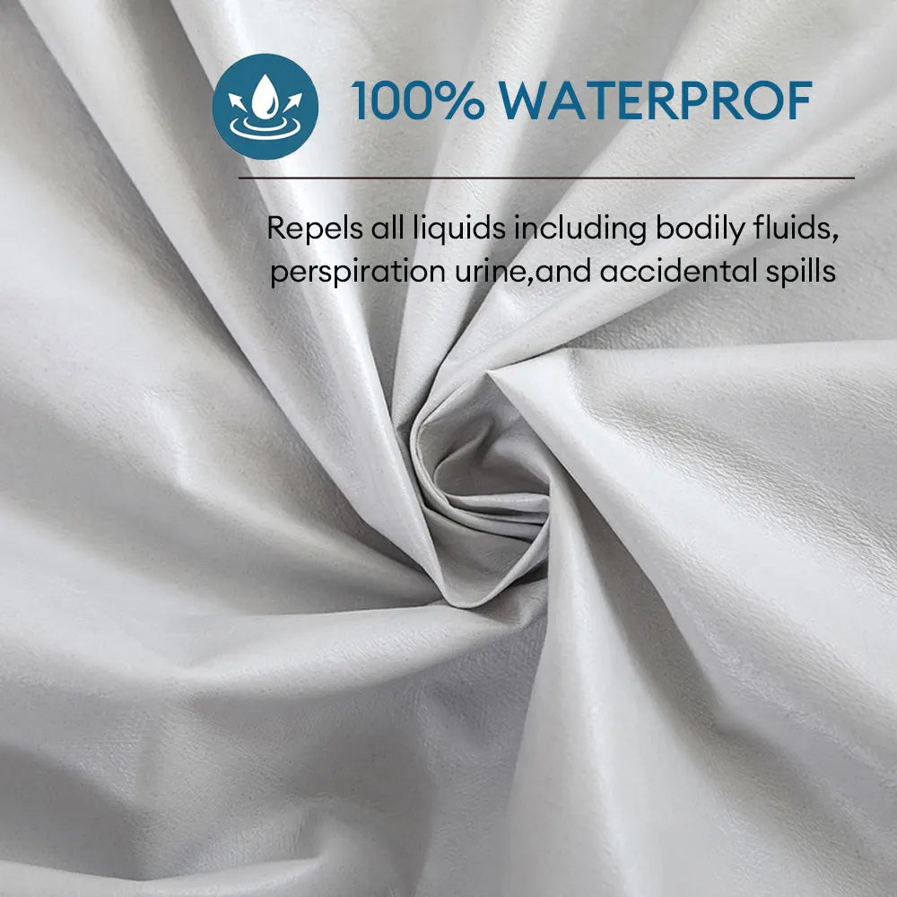 2pcs Solid Waterproof Pillow Protector Bedbug Proof Zipper Pillowcases Microfiber Fabric Pillow Cover
