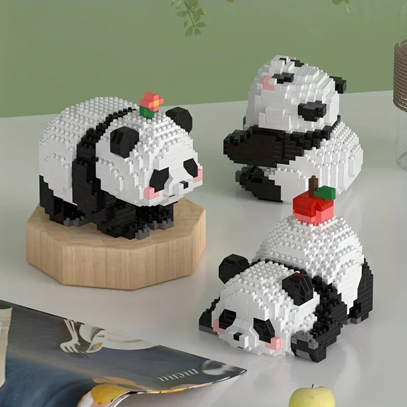 Cute Panda Building Blocks: Creative Series Educational Toy For Model Decoration Halloween/Thanksgiving Day/Christmas gift
