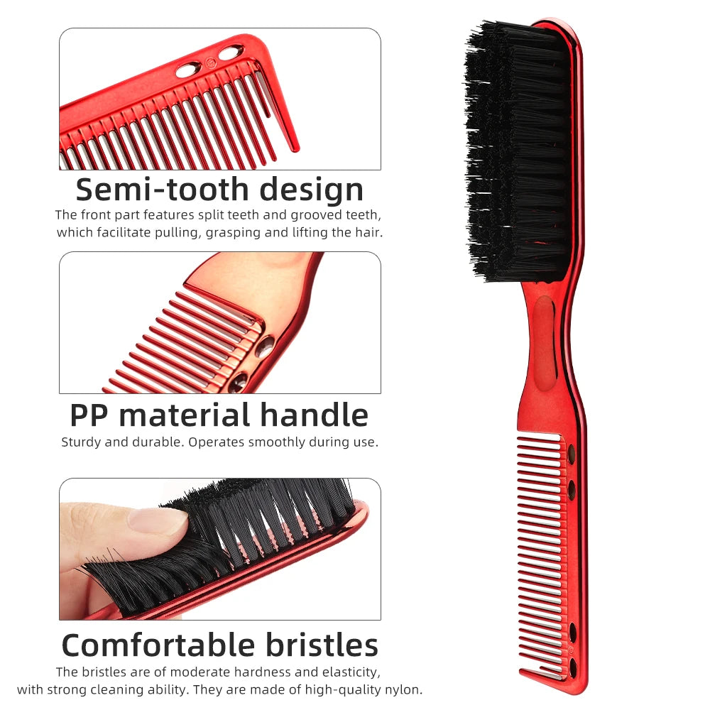 Peigne à barbe de barbier 2en1 8 couleurs