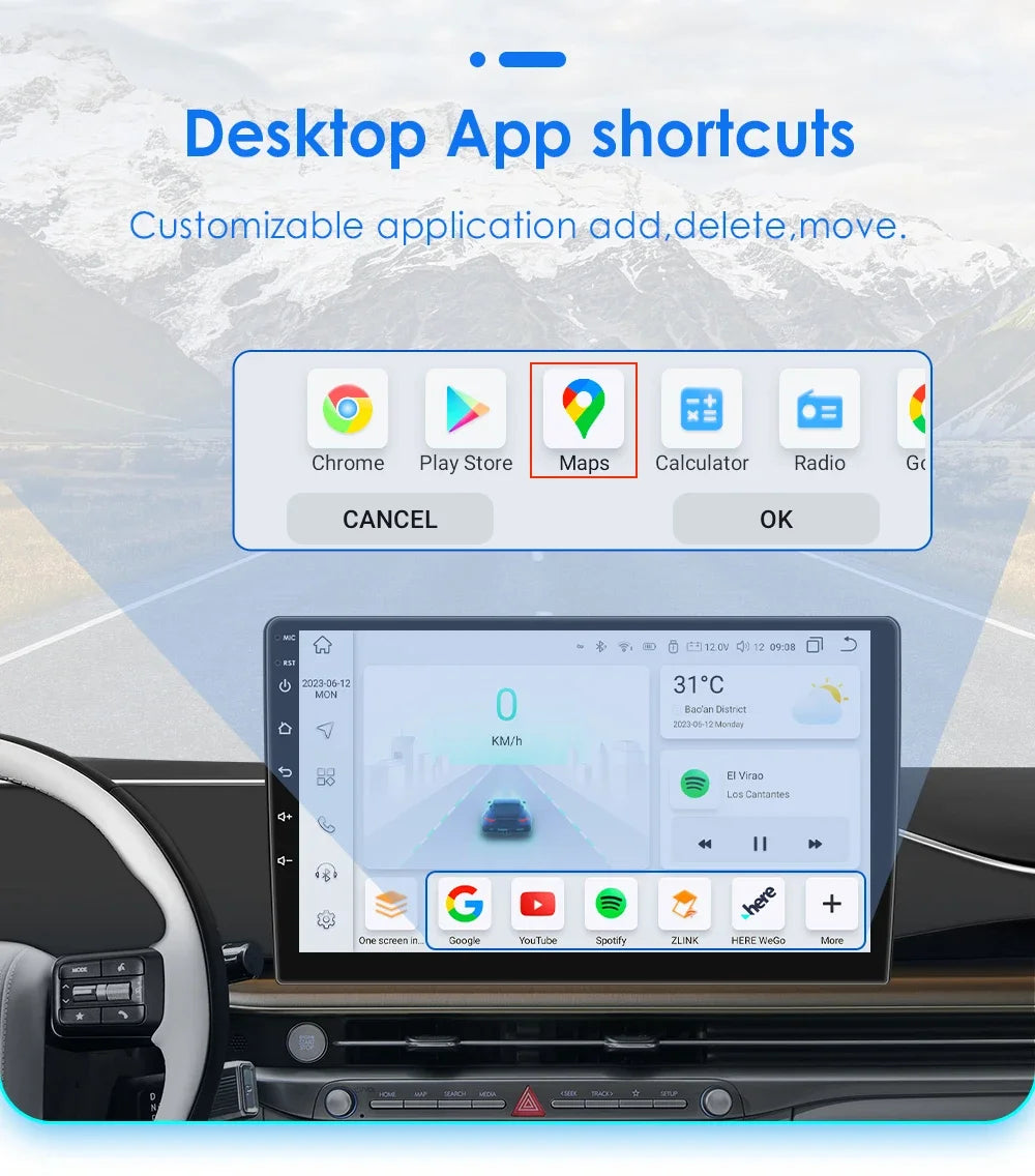 Hizpo 9inch 2Din Android13 Car Radio for BMW 1 Series E81 E82 E87 E88 AT MT Navigation GPS RDS DSP Android Auto CarPlay 360° CAM