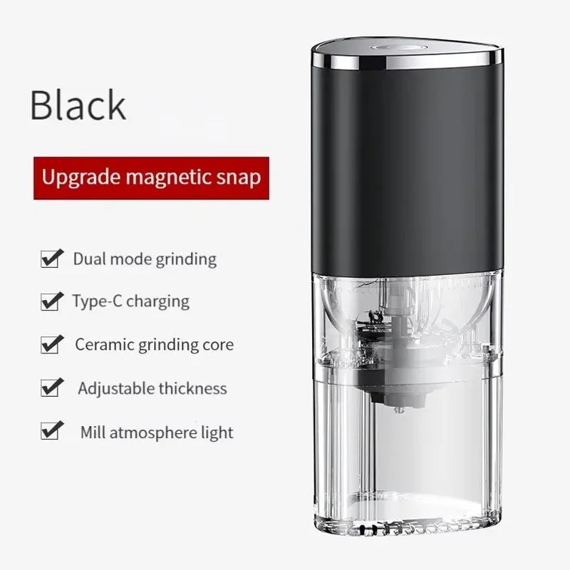 Household Electric Coffee Bean Grinder Multi-Level Adjustment Fast Grinding No Residue Anti-Scalding Design Suitable For Brewing