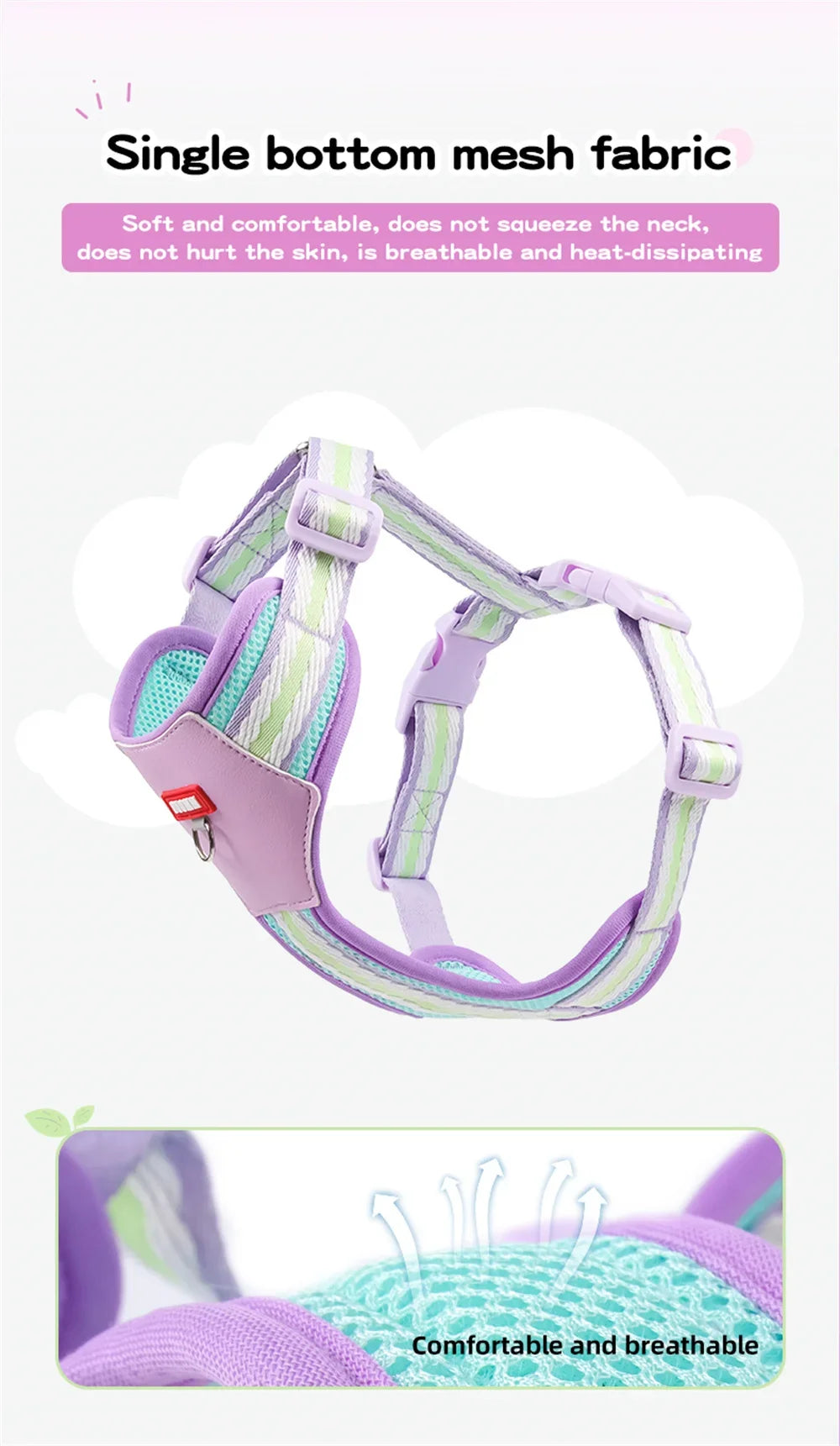 Newest Puppy Dog Walking Harnesses No Pull Pet Harness for Small Medium Dogs Pomeranian Poodle Pug mascotas Accessories Supplies