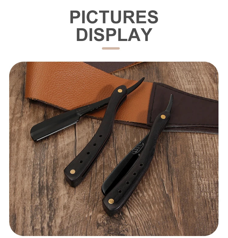 Rasoir à cheveux Pliant Lames remplaçables Couteau de rasage Acier inoxydable